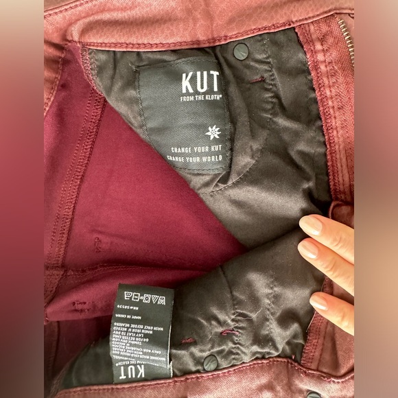 Burgundy Coated jeans Kut from The Kloth - Picture 5 of 9